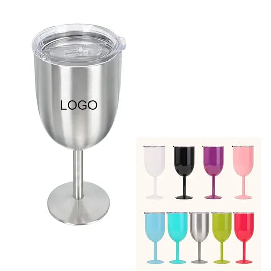 10oz Stainless Wine Goblet with Lids