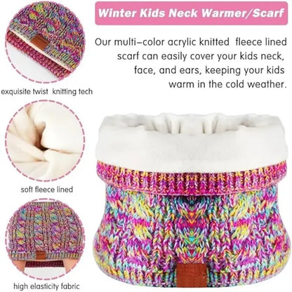 Kids Winter Hat Gloves Scarf Set