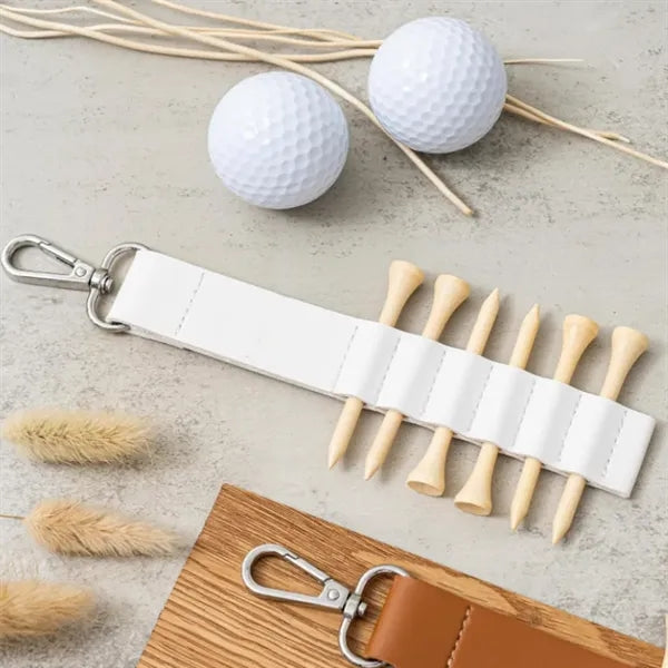 Golf Bag Tag Tee Holder With Keychain
