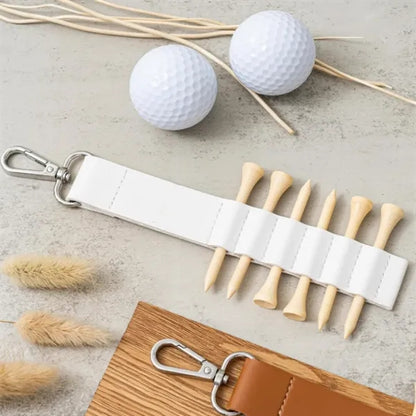 Golf Bag Tag Tee Holder With Keychain