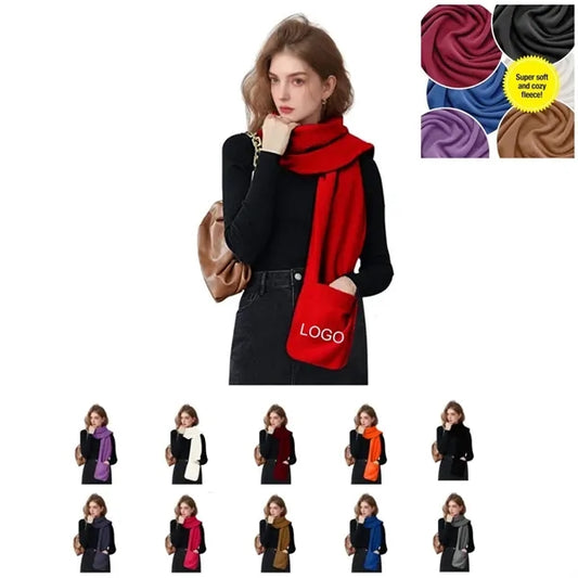 Fleece Wrap Shawl With Large Front Pockets