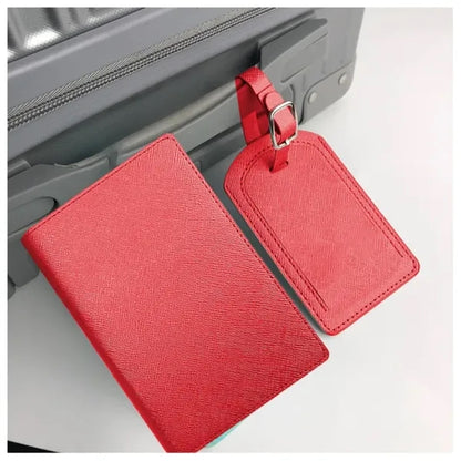 Travel Passport Cover Holder and Luggage Tag Set