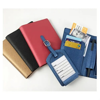 Travel Passport Cover Holder and Luggage Tag Set