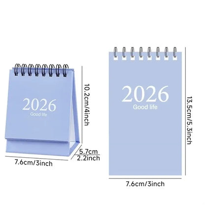 Mini Desk Calendar 2025-2026
