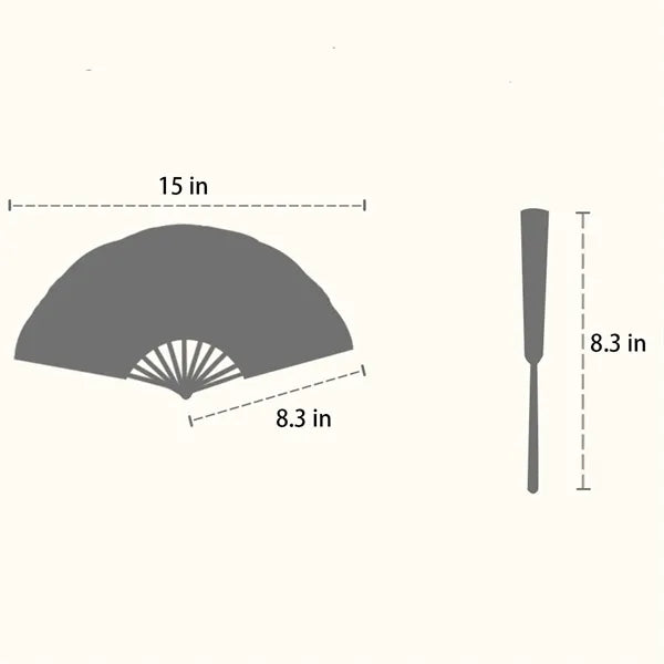 Bamboo Silk Handheld Folding Fans