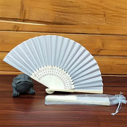 Bamboo Silk Handheld Folding Fans