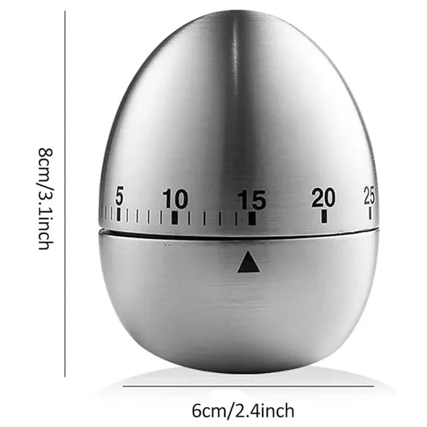 Egg Timer Stainless Steel Mechanical Count Down Timer