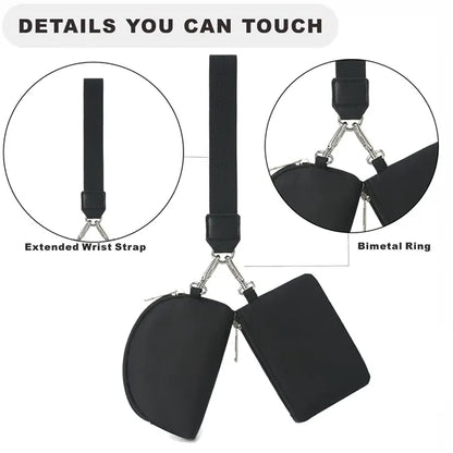 Mini Zip Dual Pouch Wristlet