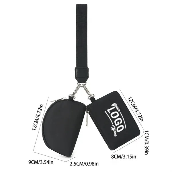 Mini Zip Dual Pouch Wristlet