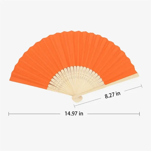Bamboo Silk Handheld Folding Paper Fans