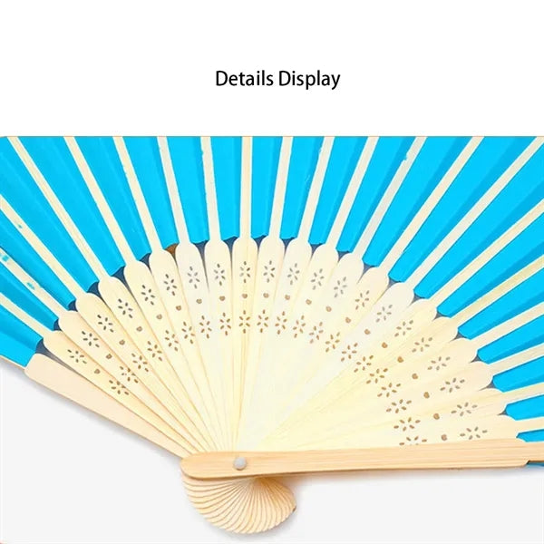 Bamboo Silk Handheld Folding Paper Fans
