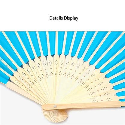 Bamboo Silk Handheld Folding Paper Fans