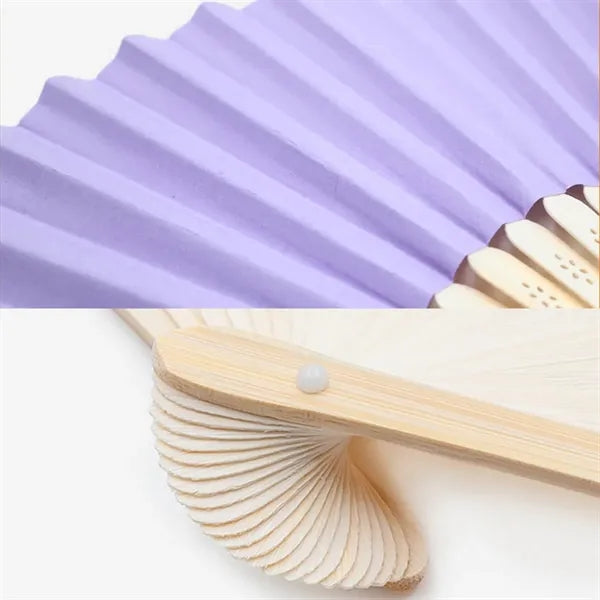 Bamboo Silk Handheld Folding Paper Fans