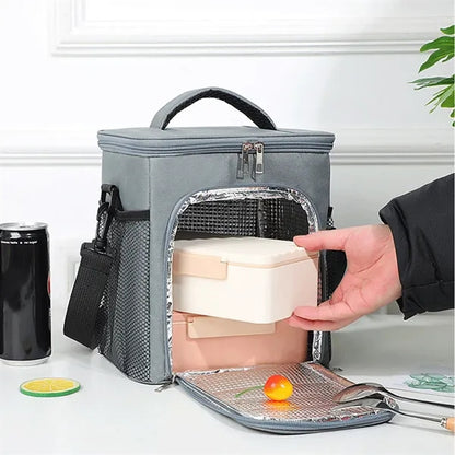 Insulated Cooler Lunch , Double-layer Bag