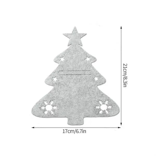 Christmas Tree Cutlery Bags Pockets Flatware Holders