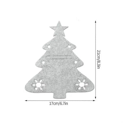 Christmas Tree Cutlery Bags Pockets Flatware Holders