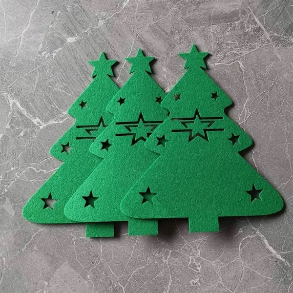 Christmas Tree Cutlery Bags Pockets Flatware Holders