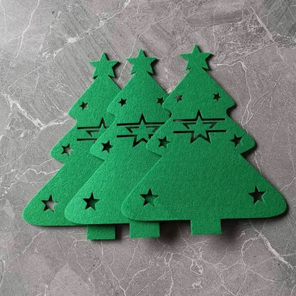 Christmas Tree Cutlery Bags Pockets Flatware Holders