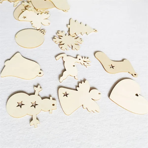 Blank Wood Slices Wooden Ornaments Decorations For Holiday