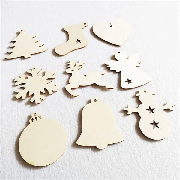 Blank Wood Slices Wooden Ornaments Decorations For Holiday