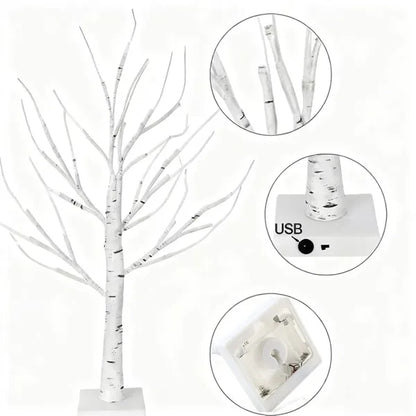 Christmas Decor Warm Lighted Birch Trees with LED Lights