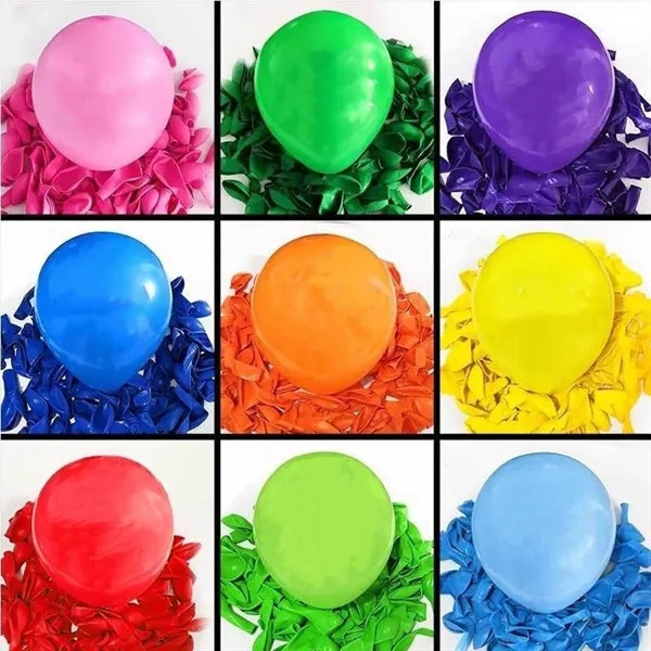 Assorted Rainbow Latex Balloons Round Bright Color Balloon