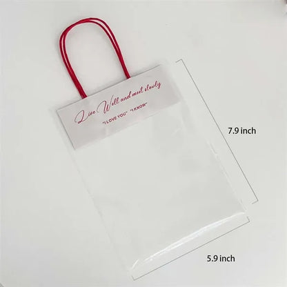 Clear Gift Bags with Handles Transparent Plastic Totes
