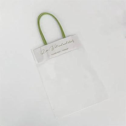 Clear Gift Bags with Handles Transparent Plastic Totes