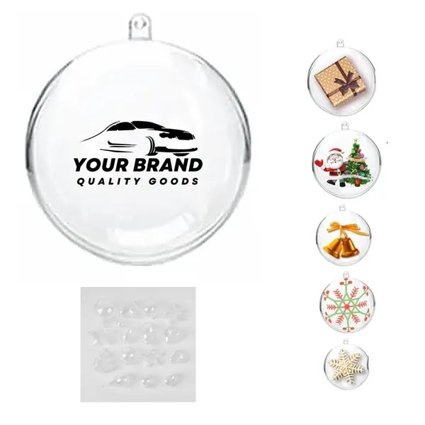 Clear Christmas Ornaments Balls Hollow Sphere for Xmas Tree