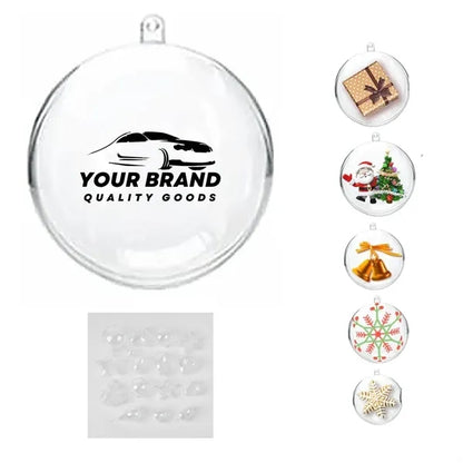 Clear Christmas Ornaments Balls Hollow Sphere for Xmas Tree