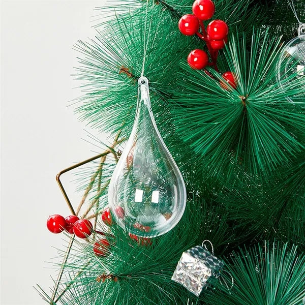 Clear Christmas Ornaments Balls Hollow Sphere for Xmas Tree