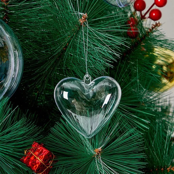 Clear Christmas Ornaments Balls Hollow Sphere for Xmas Tree