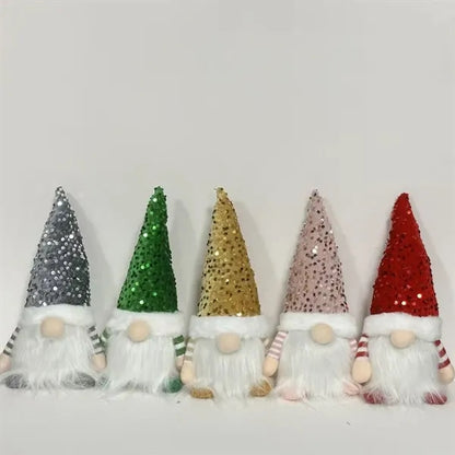 Lighted Christmas Gnome with Sequins for Thanksgiving Gift