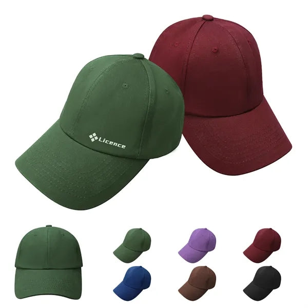 6 Panel Adjustable Unstructured Cotton Twill Baseball Cap