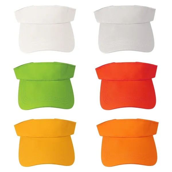 Empty Top Pure Cotton Sun Visor Hats W/ Adjustable Size