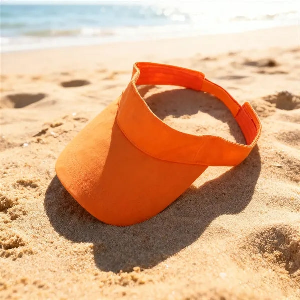 Empty Top Pure Cotton Sun Visor Hats W/ Adjustable Size