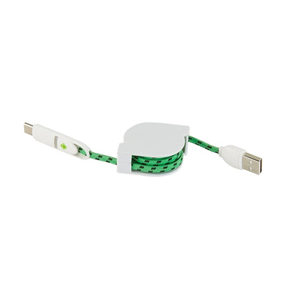 3-in-1 Retractable Fabric Charge-It Cable