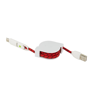 3-in-1 Retractable Fabric Charge-It Cable