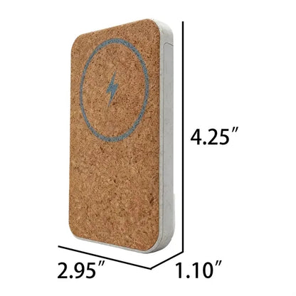 Eco Friendly Magnetic Power Bank 5000mAh Cork Wheat StrawEco