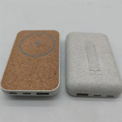 Eco Friendly Magnetic Power Bank 5000mAh Cork Wheat StrawEco