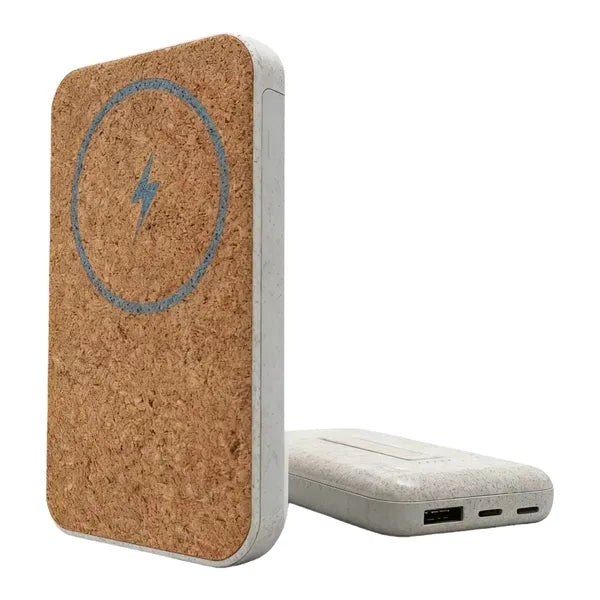Eco Friendly Magnetic Power Bank 5000mAh Cork Wheat StrawEco