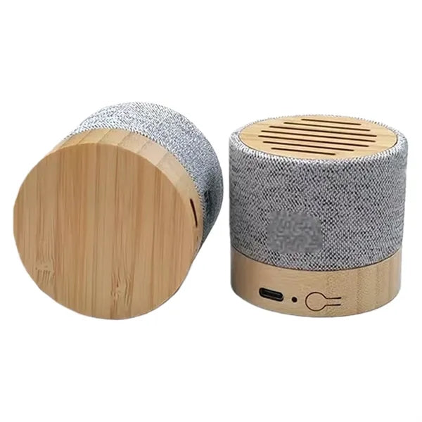 Eco Friendly Bamboo Fabric Bluetooth Speaker Portable
