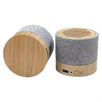 Eco Friendly Bamboo Fabric Bluetooth Speaker Portable