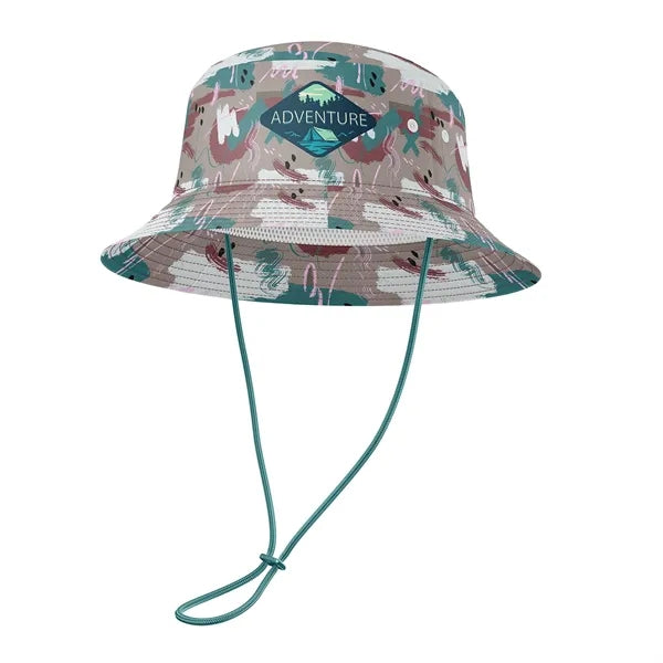 Performance Poly Sublimation Brimmer Hat w/ Adjustable Cord