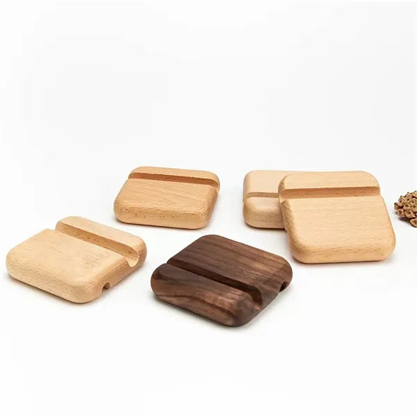 Eco Friendly Wooden Phone Stand Compact Portable Durable