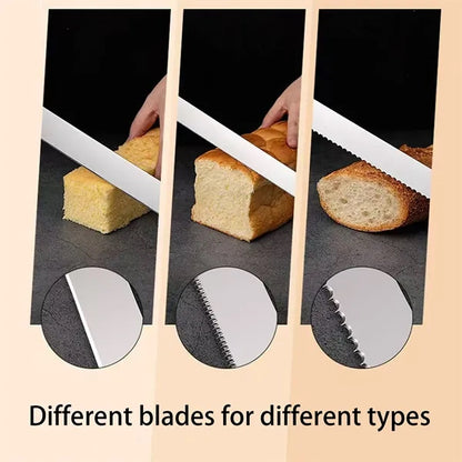 Durable Bread Knife Stainless Wooden Handle Kitchen Tool
