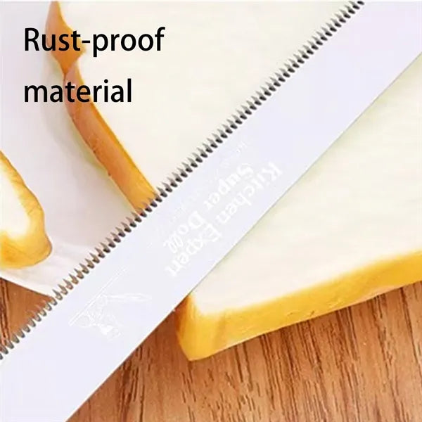 Durable Bread Knife Stainless Wooden Handle Kitchen Tool