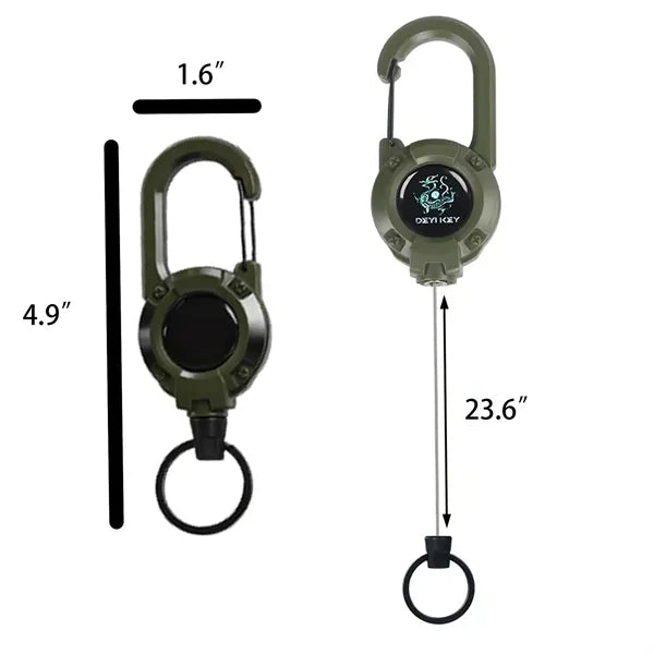Retractable Wire Keychain Durable Outdoor Utility Emergency