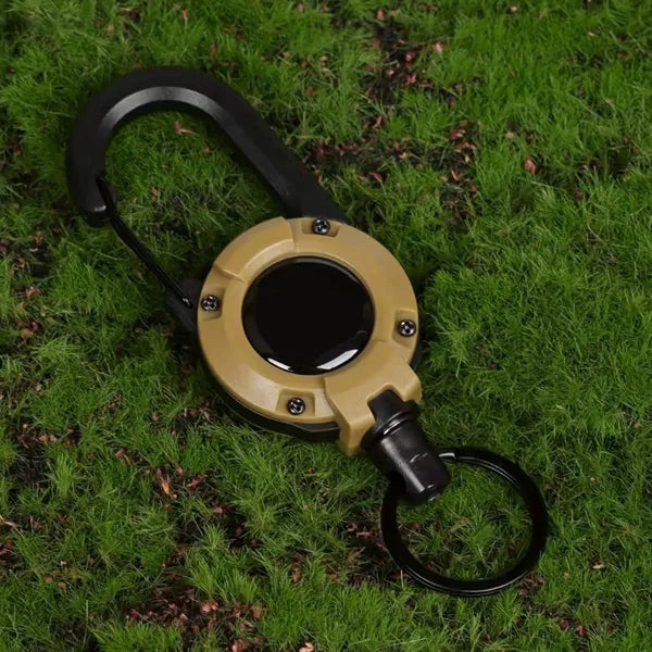 Retractable Wire Keychain Durable Outdoor Utility Emergency
