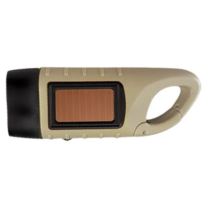 Solar Hand Crank Powered Flashlight for Outdoor Adventures
